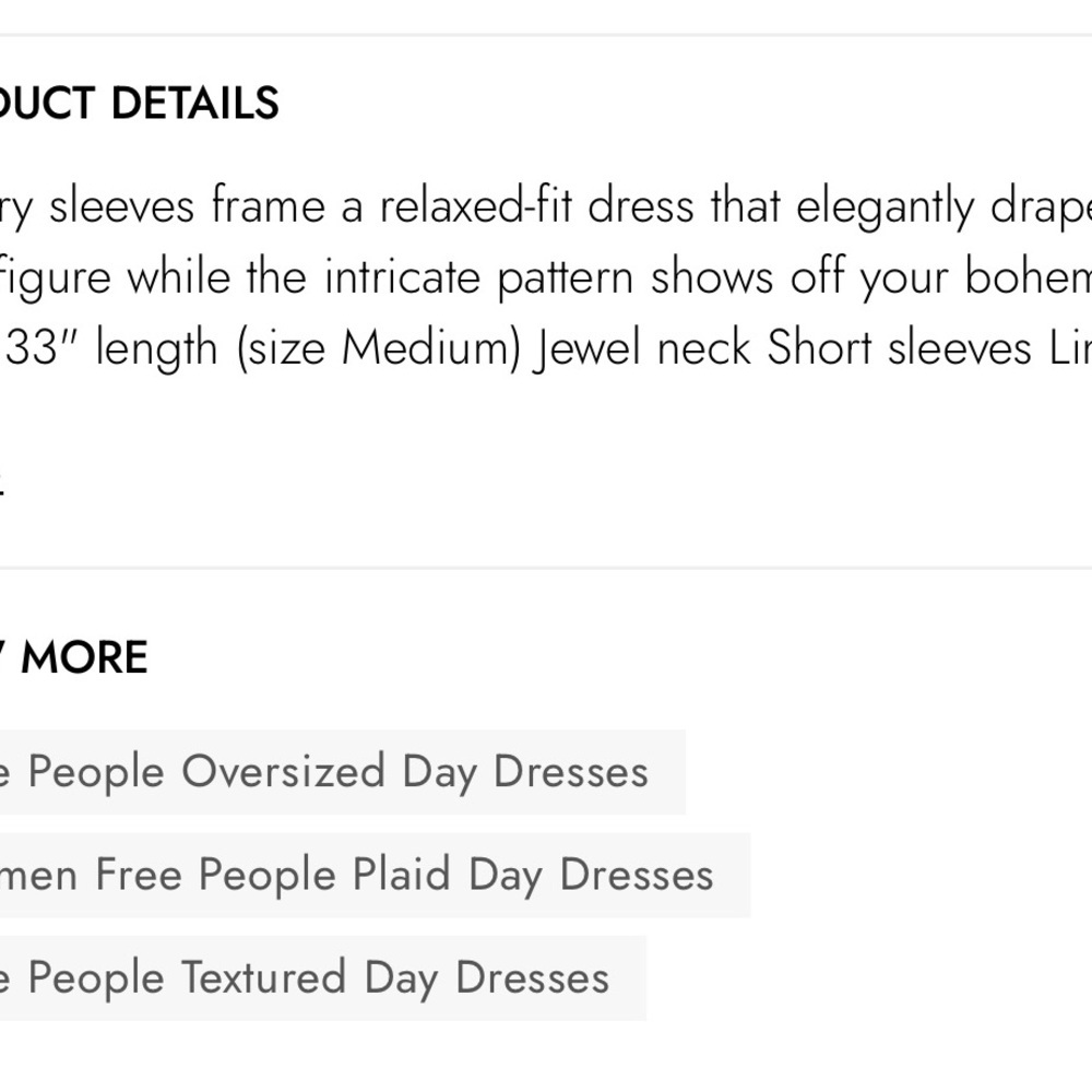 Free People Yara Oversized Day Dress. “Twilight Combo” color. EUC. Lined. Size S - Picture 6 of 15